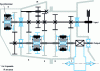 Figure 21 - Diagram of two-shaft transverse gearbox (broken section)