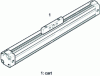 Figure 13 - Basic version of a rodless, unguided cylinder