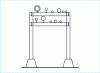 Figure 27 - Tablecloth supports. Pipe racks