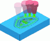 Figure 4 - Wire tool path simulation (ViewMILL module – Delcam)