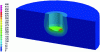 Figure 23 - Simulation of temperature field (°C) in phases 1 and 2