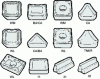 Figure 13 - Selections of modern positive milling inserts (Sandvik-Coromant nomenclature)