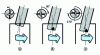 Figure 20 - Drilling with a non-rotating offset drill fitted with indexable inserts