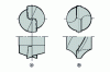 Figure 9 - Reduced cutting action of drill core