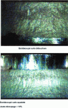 Figure 33 - Aspect of the cut edge depending on the side observed