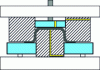 Figure 61 - Vents on a stamping die (in yellow) [23]