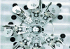 Figure 9 - View of multiple slides on a radial press [6].