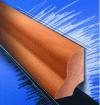 Figure 15 - Profiles in wood or wood-based panels (MDF), coated with either a thin, noble wood veneer or a plastic film (PVC...).