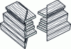 Figure 28 - Assembling window frames. 45° angled joint using the Sinal system (glue must be applied between the boards).