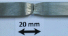 Figure 9 - Transverse tensile test on a TIG butt weld of 304L stainless steel