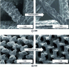 Figure 14 - Effect of chemical etching on the surface finish of lattice structures produced by EBM and SLM