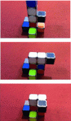 Figure 19 - Example of 4D printing using cubes (according to Sussan [44]) – Each cube is one inch square