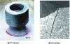 Figure 14 - Vibratory fatigue cracking at the foot of a small spike