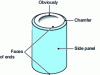 Figure 6 - Pellet geometry (with chamfers and recesses)