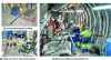 Figure 6 - Photomontage of the instrumentation around the shaft from the gallery at – 445 m