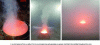 Figure 3 - View and evolution of a sodium fire