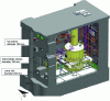 Figure 11 - Layout of inspection ducts on cross-section
of evaporator cell (hoppers shown open).