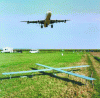 Figure 13 - Locating noise sources on aircraft with a cross array of microphones on the ground