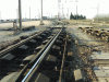 Figure 26 - Example of a track brake. In the background, the shunting hump