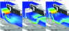 Figure 21 - Illustration of different flows, Vaugris dam, 3D CFD calculation (Credit Optifluides)