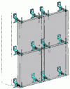 Figure 11 - Fastened with metal pegs. Example of installation in the horizontal joint