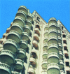 Figure 5 - Set of balconies in sandblasted white concrete. Florestan building, Monte Carlo [Michel Herbert]. 