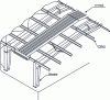 Figure 16 - Peeling of a building with a steel roof showing the primary and secondary structures and the roofing.