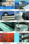 Figure 7 - Examples of facades and roofs in stainless steel and self-levelling steel