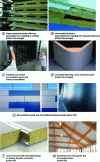 Figure 12 - Examples of sandwich panel applications in construction