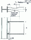 Figure 28 - Beam with reduced cross-section. Welded flanges, web welded to a gusset plate welded to the column flange (see [Doc. C 2 559]).