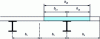 Figure 2 - Participating slab width for a floor beam