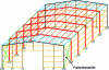 Figure 42 - Example of a single stability beam per long span at the end of the building