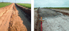 Figure 31 - Left: earthwork for an access, right: granular backfill for an access.