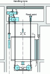 Figure 13 - Installation with lower cabin reeving, high machinery