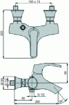 Figure 24 - Wall-mounted bath/shower faucet with automatic return diverter