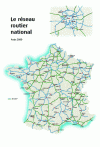 Figure 5 - Map of the French national road network in 2009 (Credit Ministère de l'Écologie, de l'énergie, du développement durable et de la mer)
