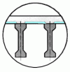 Figure 4 - Schematic cross-section of a deck with pre-tensioned girders