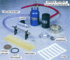 Figure 23 - All the elements likely to be used to assemble the cell's test specimens.