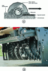 Figure 10 - Diagram and view of a milling/kneading rotor equipped with cutting tools (credit Wirtgen).