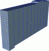 Figure 22 - Quarter-mesh of one of the reinforced concrete beams tested by Mangat et al, seen from the outside.