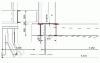 Figure 37 - Vertical cross-section on the frame support stool