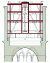 Figure 38 - Installing the stool at the top of the Gothic tower