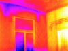 Figure 7 - Infrared photo of a facade/high floor connection