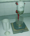 Figure 11 - Sand angulometer mlpc® (right) and prototype feeder (left)