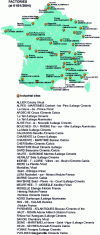 Figure 1 - Cement production sites in France (Source SFIC 2004)