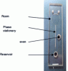 Figure 4 - Centrifugal chromatographic extraction microsystem for U, Pu, Eu separation (after [7])