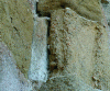 Figure 35 - Desquamation of sandstone rubble – Issy l'Evêque church (Source Lerm)