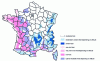 Figure 7 - Map showing the distribution of frost zones in France, taken from standard NF B-10-601 (from Pro-Roc).