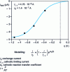 Figure 17 - Steady-state intensity/potential curves obtained by chronoamperometry in Evian water in the cathodic range (V = – 400 ; – 650 ; – 900 ; – 1,150 mV) [41]