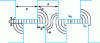 Figure 16 - Toothed structure and field line approximation